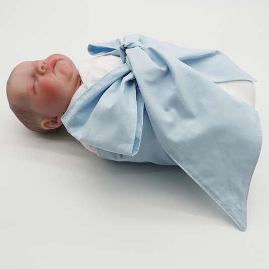 Newborn Swaddle Sash-Cotton Maternity Sash with Big Bowknot - Custom Sash for Baby Girls & Boys-Newborn Photography Plain