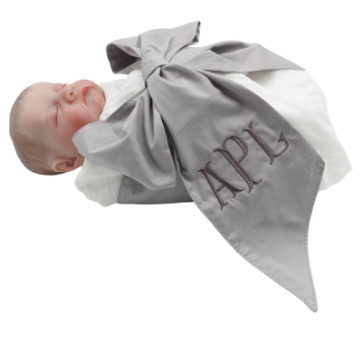 Personalized Newborn Swaddle Sash-Cotton Maternity Sash with Big Bowknot - Custom Sash for Baby Girls & Boys-Newborn Photography