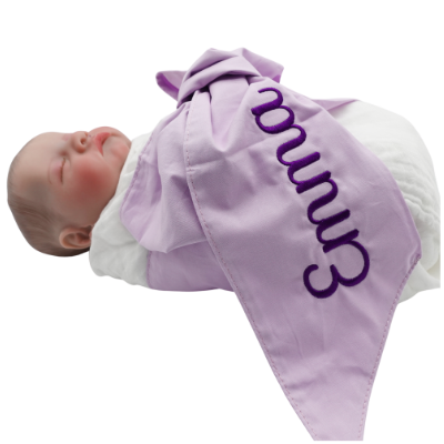 Personalized Newborn Swaddle Sash-Cotton Maternity Sash with Big Bowknot - Custom Sash for Baby Girls & Boys-Newborn Photography