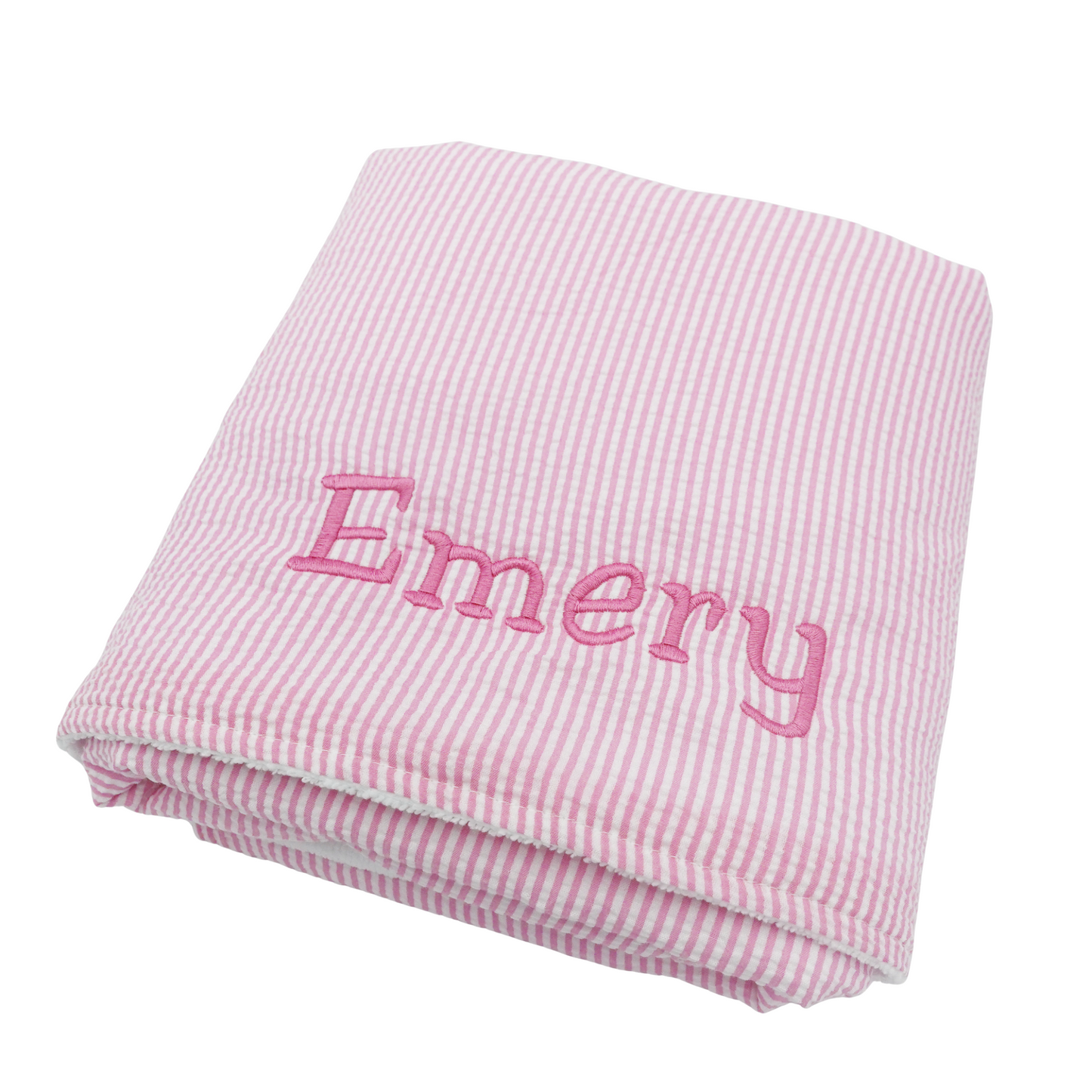 Personalized Gingham Towel, Kids Embroidered Towel, Toddler Seersucker Bath Towel, Kids Beach Towel, Children's Monogram Beach Towel
