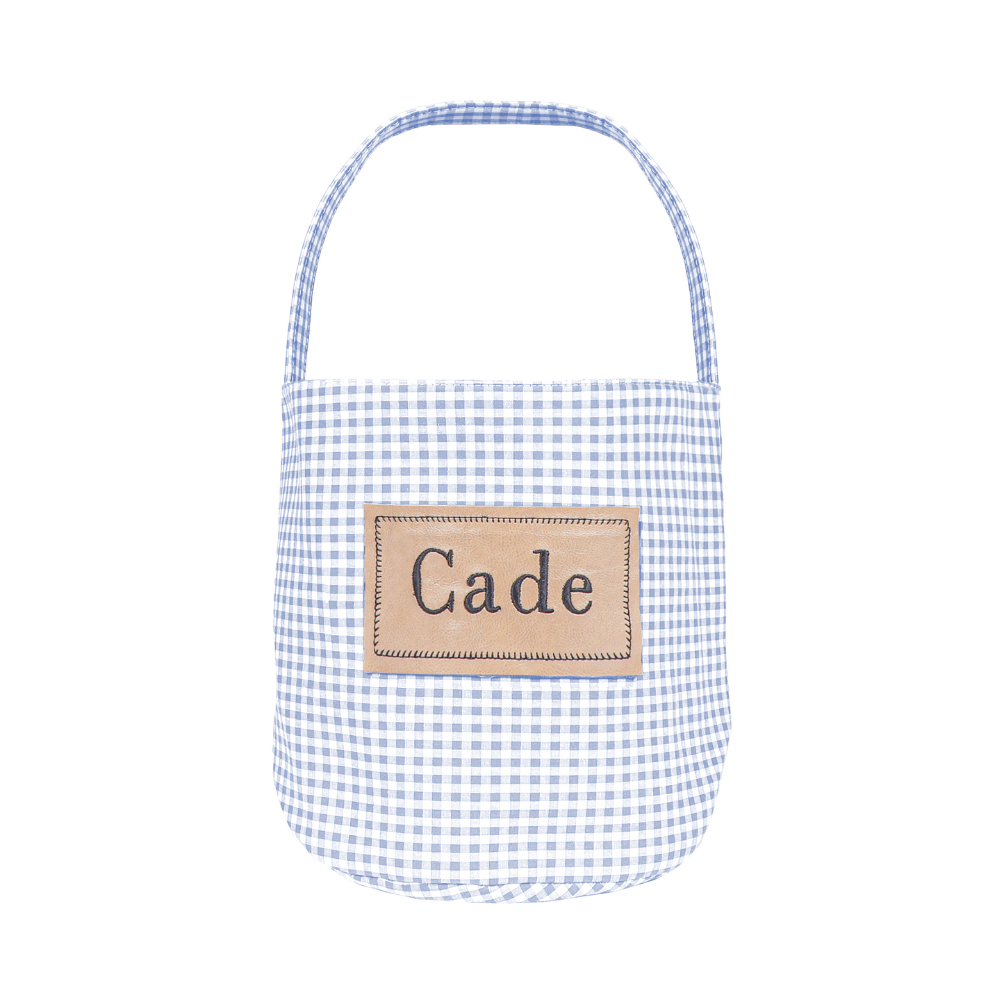 Personalized Halloween Easter  Candy Basket with Embroidered Name - Custom Gingham Halloween Basket- Trick or Treat Tote Bag
