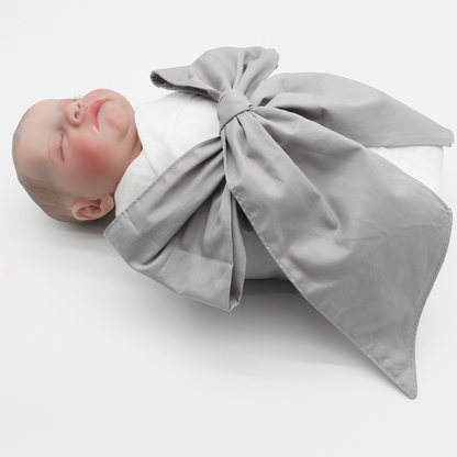 Newborn Swaddle Sash-Cotton Maternity Sash with Big Bowknot - Custom Sash for Baby Girls & Boys-Newborn Photography Plain