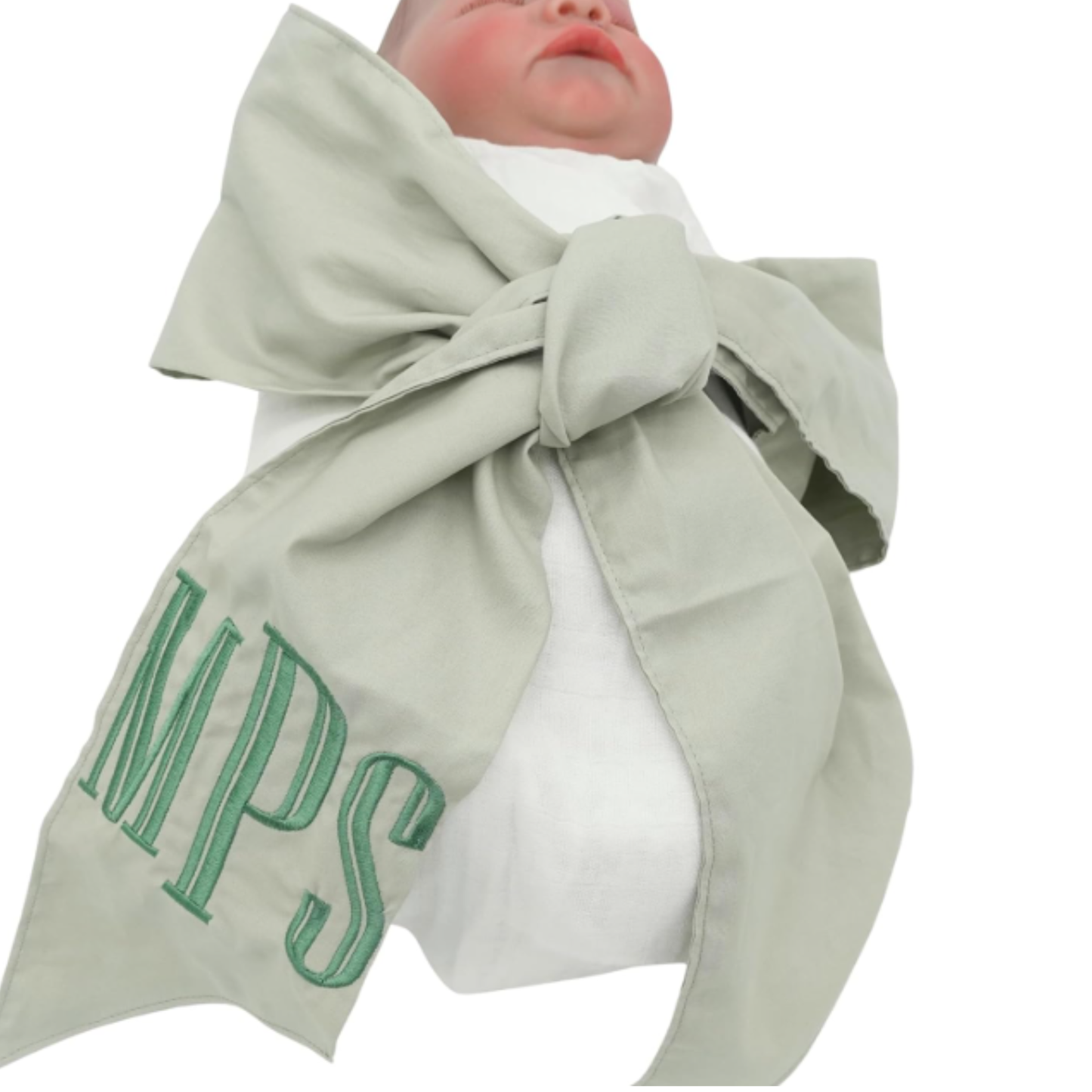Personalized Newborn Swaddle Sash-Cotton Maternity Sash with Big Bowknot - Custom Sash for Baby Girls & Boys-Newborn Photography