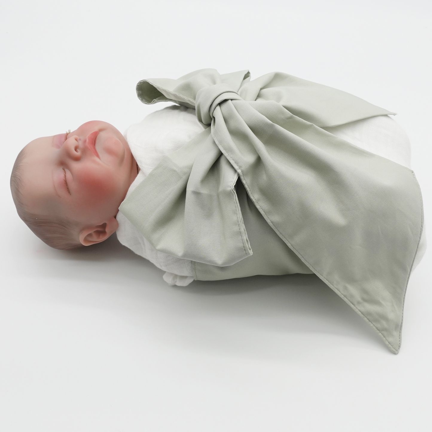 Newborn Swaddle Sash-Cotton Maternity Sash with Big Bowknot - Custom Sash for Baby Girls & Boys-Newborn Photography Plain