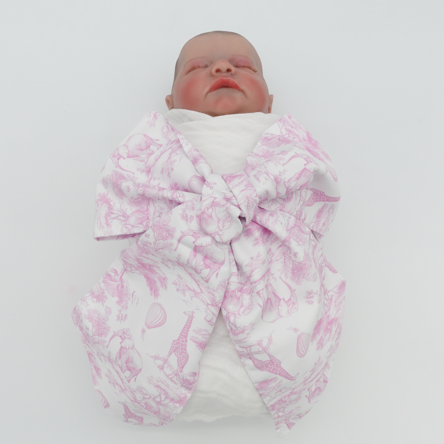 Newborn Swaddle Sash-Cotton Maternity Sash with Big Bowknot - Custom Sash for Baby Girls & Boys-Newborn Photography Toile de Jouy