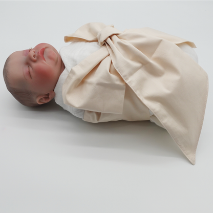 Newborn Swaddle Sash-Cotton Maternity Sash with Big Bowknot - Custom Sash for Baby Girls & Boys-Newborn Photography Plain