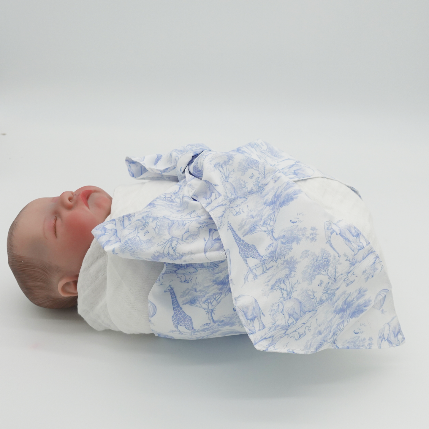 Newborn Swaddle Sash-Cotton Maternity Sash with Big Bowknot - Custom Sash for Baby Girls & Boys-Newborn Photography Toile de Jouy