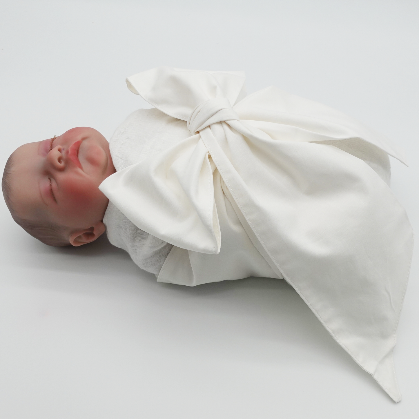 Newborn Swaddle Sash-Cotton Maternity Sash with Big Bowknot - Custom Sash for Baby Girls & Boys-Newborn Photography Plain
