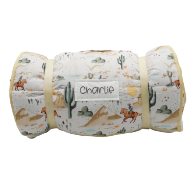 Personalized Toddler Nap Mat with Pillow and Blanket Kids Sleeping Bag for Boys and Girls Napmat with Custom Name Preschool Daycare Floral