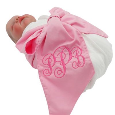 Personalized Newborn Swaddle Sash-Cotton Maternity Sash with Big Bowknot - Custom Sash for Baby Girls & Boys-Newborn Photography