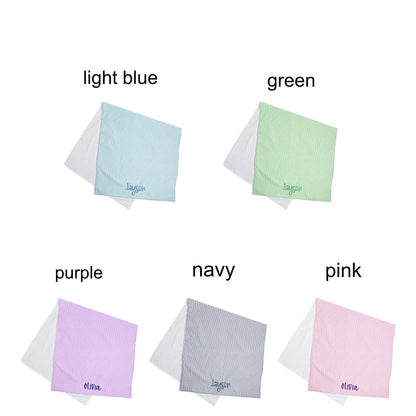 Personalized Gingham Towel, Kids Embroidered Towel, Toddler Seersucker Bath Towel, Kids Beach Towel, Children's Monogram Beach Towel