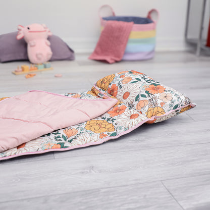Toddler Nap Mat with Pillow & Blanket Large Portable Roll Up Nap Mats with Name Tag- Thick Kids Sleep Mat for Daycare, Preschool Travel and Camping