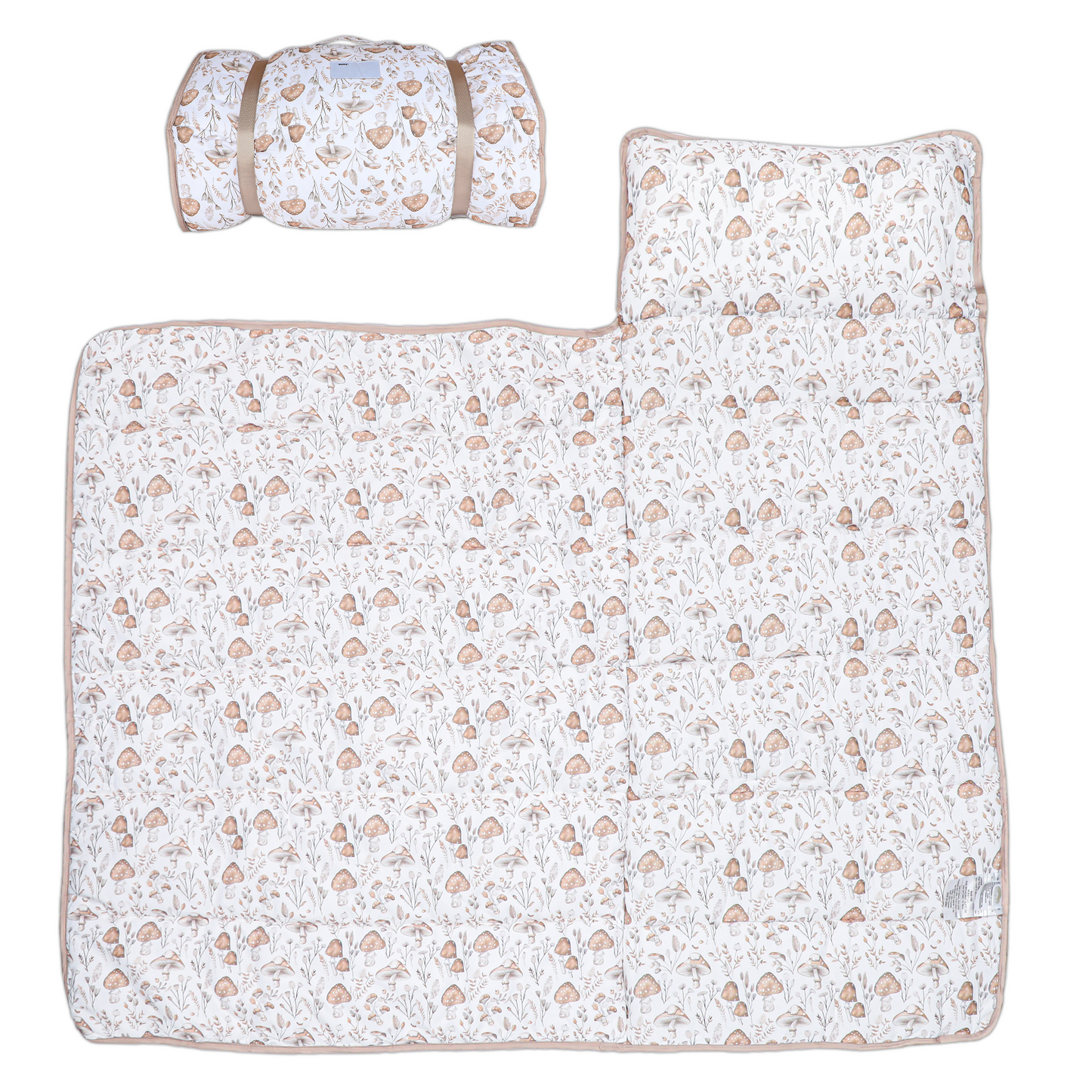 Toddler Nap Mat with Pillow & Blanket Large Portable Roll Up Nap Mats with Name Tag- Thick Kids Sleep Mat for Daycare, Preschool Travel and Camping