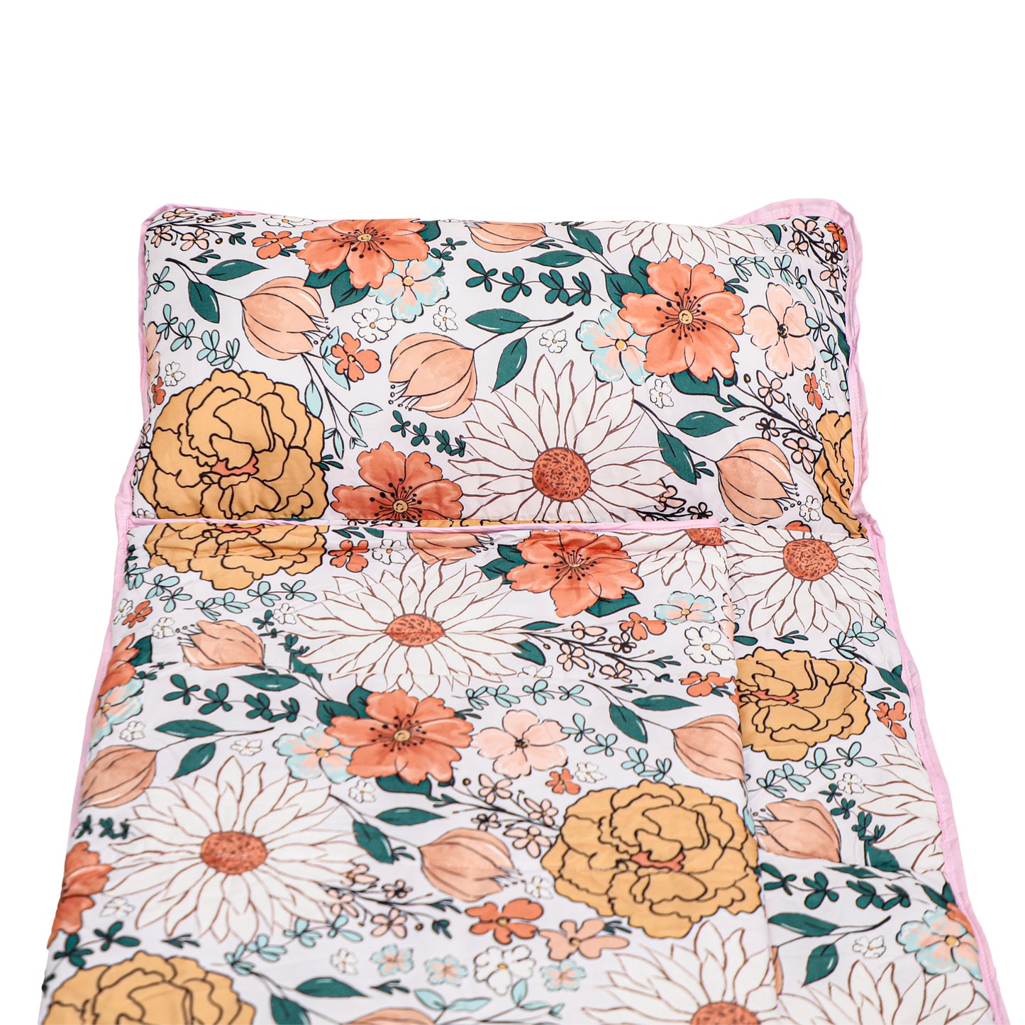 Toddler Nap Mat with Pillow & Blanket Large Portable Roll Up Nap Mats with Name Tag- Thick Kids Sleep Mat for Daycare, Preschool Travel and Camping