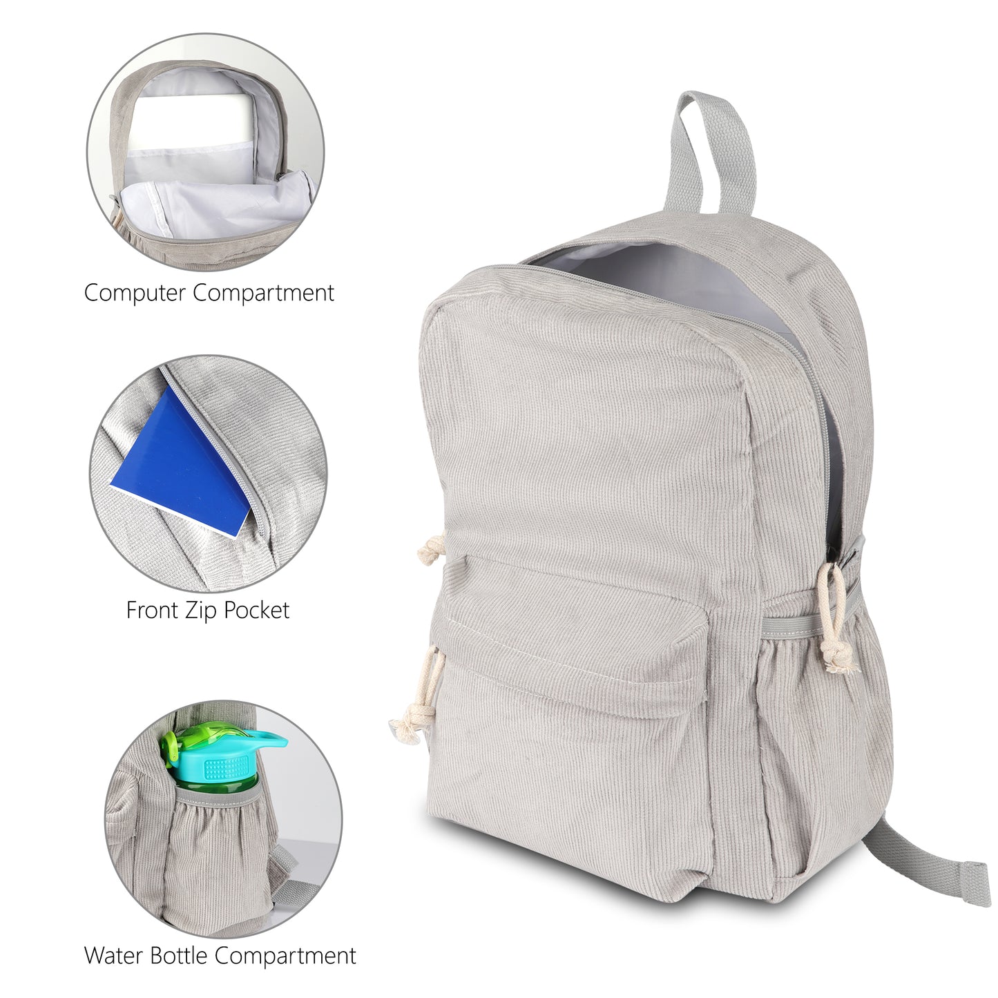 Corduroy Backpack Cute Baby Bag Backpack –Back To School Preschool Kindergarten Toddler Backpack for Boys and Girls