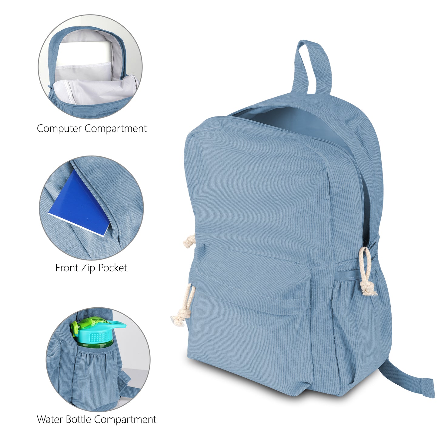 Corduroy Backpack Cute Baby Bag Backpack –Back To School Preschool Kindergarten Toddler Backpack for Boys and Girls