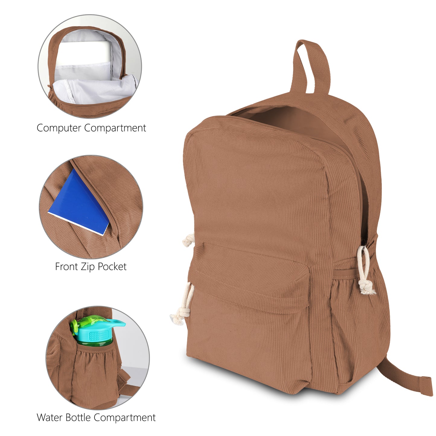 Corduroy Backpack Cute Baby Bag Backpack –Back To School Preschool Kindergarten Toddler Backpack for Boys and Girls
