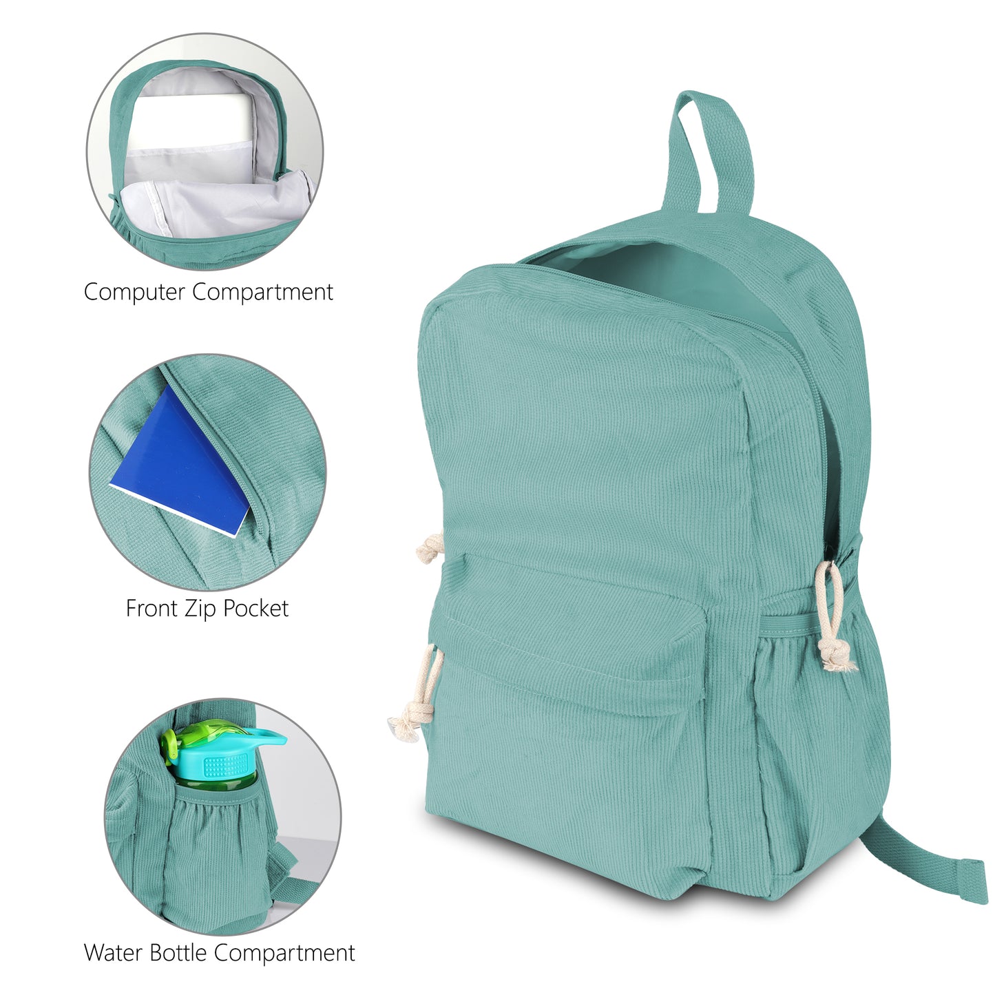 Corduroy Backpack Cute Baby Bag Backpack –Back To School Preschool Kindergarten Toddler Backpack for Boys and Girls