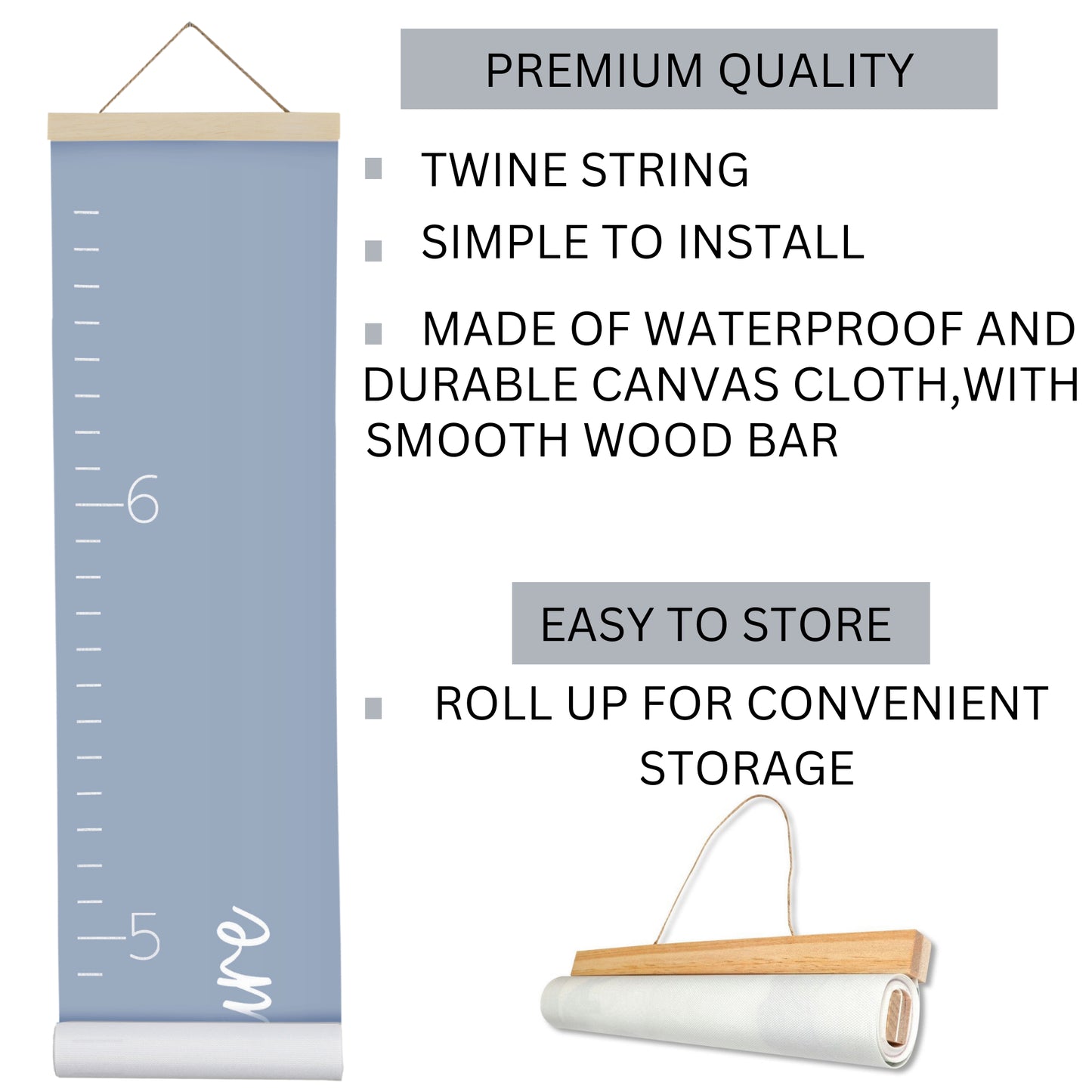 Canvas Growth Chart - Loved Beyond Measure