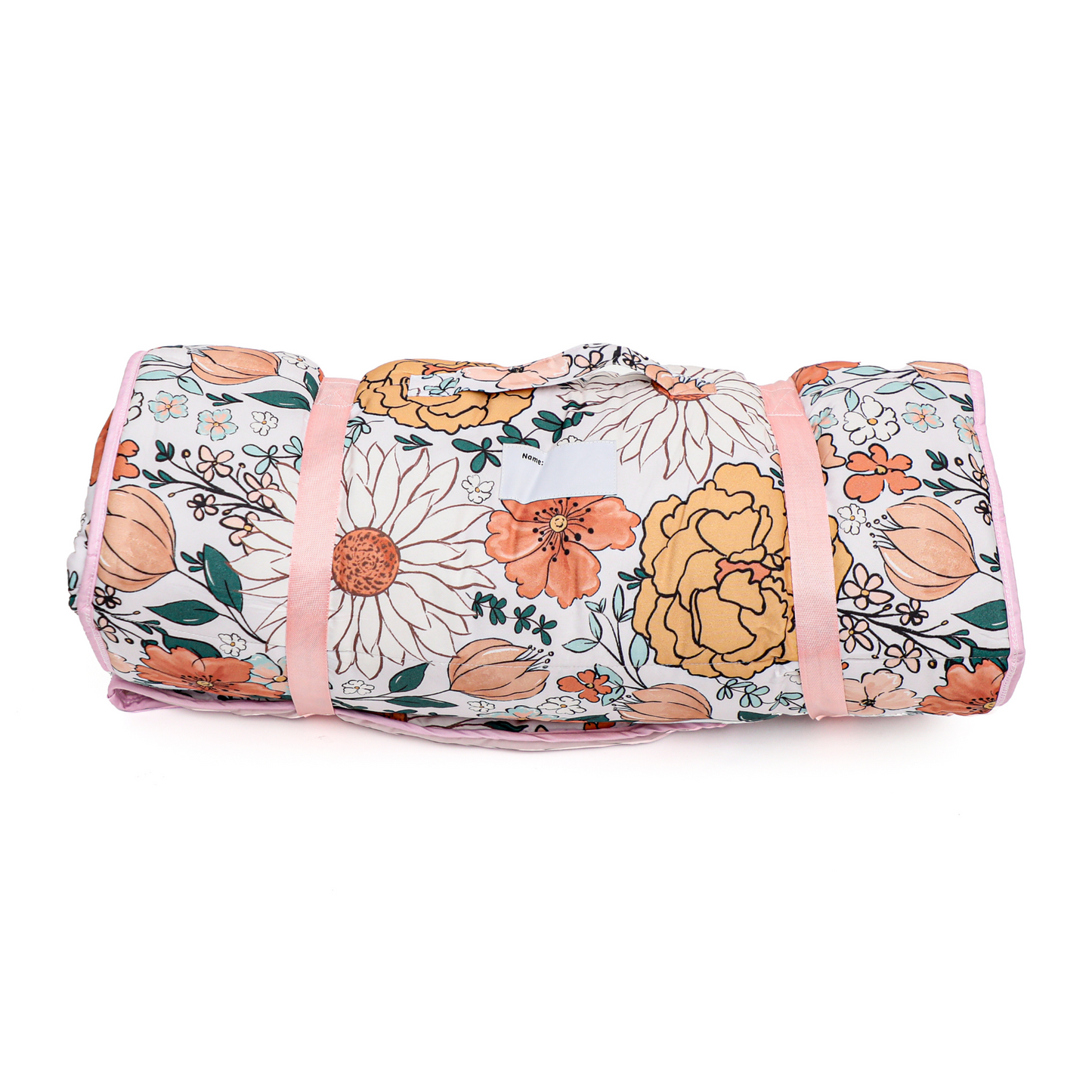 Toddler Nap Mat with Pillow & Blanket Large Portable Roll Up Nap Mats with Name Tag- Thick Kids Sleep Mat for Daycare, Preschool Travel and Camping