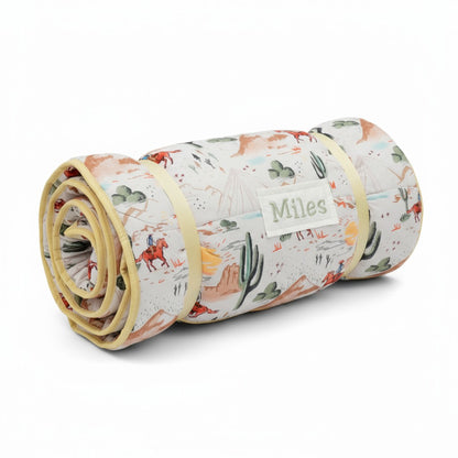 Personalized Toddler Nap Mat with Pillow and Blanket Kids Sleeping Bag for Boys and Girls Napmat with Custom Name Preschool Daycare Floral