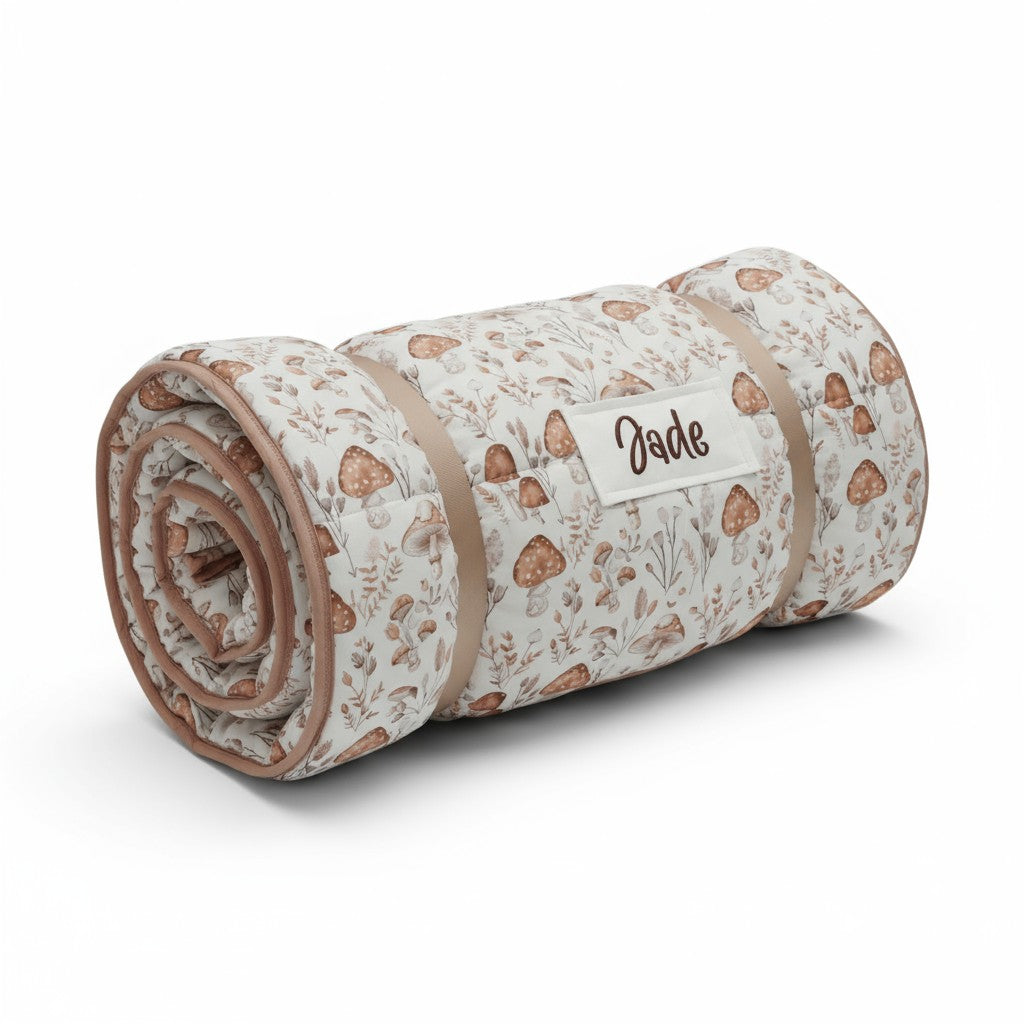 Personalized Toddler Nap Mat with Pillow and Blanket Kids Sleeping Bag for Boys and Girls Napmat with Custom Name Preschool Daycare Floral