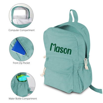 Personalized Corduroy Backpack Cute Baby Bag Backpack –Back To School Preschool Kindergarten Toddler Backpack for Boys and Girls- Pink