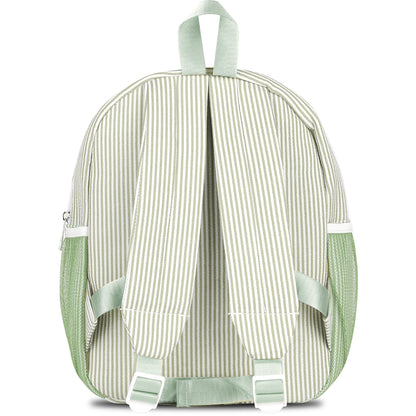 Personalized Seersucker Backpack Cute Baby Bag Backpack –Back To Schoo Preschool Kindergarten Toddler Backpack for Boys and Girls