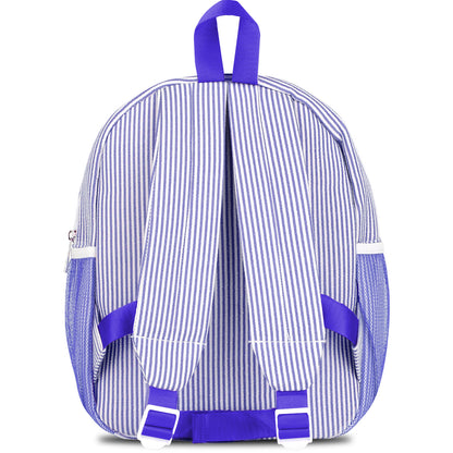 Personalized Seersucker Backpack Cute Baby Bag Backpack –Back To Schoo Preschool Kindergarten Toddler Backpack for Boys and Girls
