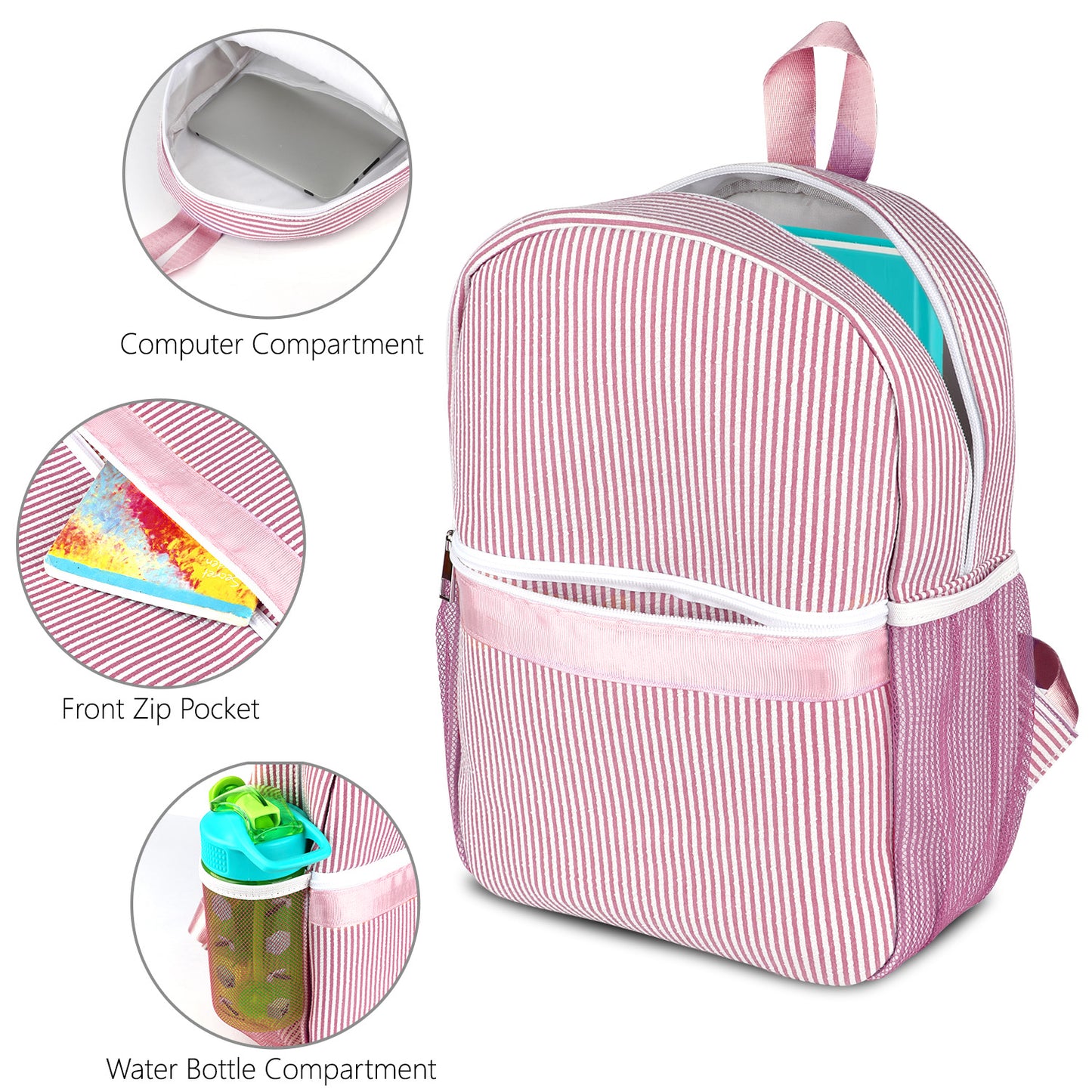Seersucker Backpack for Kids